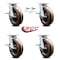 Service Caster 8 Inch Kingpinless High Temp Phenolic Wheel Caster Brakes 2 Swivel Locks, 4PK SCC-KP30S820-PHRHT-SLB-BSL-2-SLB-2 - alternate 7